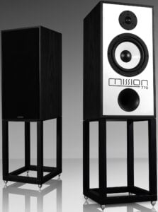 MISSION 770 Classic Loudspeakers with Stands (Black Oak, PAIR)