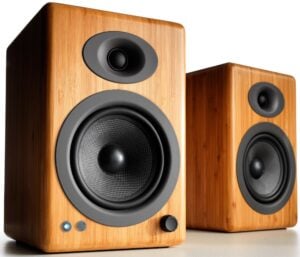Audioengine A5+BT Wireless Bookshelf Speakers (Bamboo)