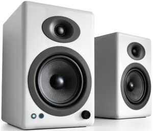 Audioengine A5+BT Wireless Bookshelf Speakers (High Gloss White)