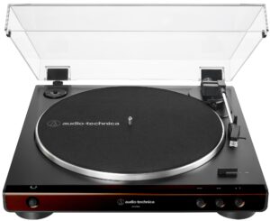 Audio-Technica AT-LP60X-BW Fully Automatic Belt-Drive Turntable (Brown/Black)