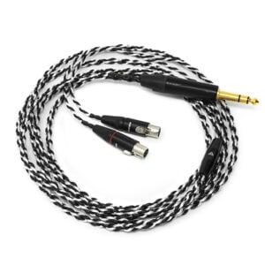 Audeze CBL-BL-1030 Premium Single-Ended Braided Cable with 1/4″ Stereo Plug White/Black