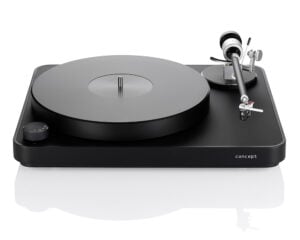 Clearaudio Concept AiR Black Turntable with Satisfy Carbon Fiber Tonearm and MM Cartridge