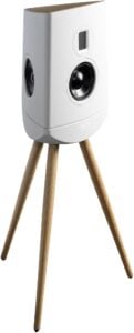 Lyngdorf Cue-100 High-End Loudspeaker (White with White Base, EACH)