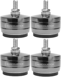 IsoAcoustics GAIA TITAN-THEIS Stainless-Steel Speaker Isolation Feet/Stands (4-Pack)