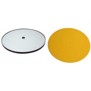 Rega 12mm thick Glass Platter and Yellow Wool Turntable Mat Combo