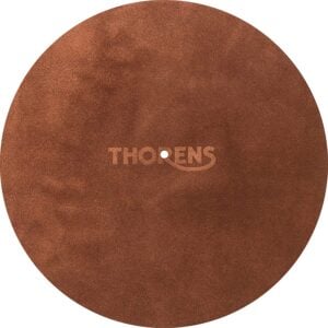 Thorens High-Quality Leather Turntable Platter Mat (Brown)