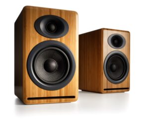 Audioengine P4 Premium Passive Bookshelf Speakers (Bamboo)