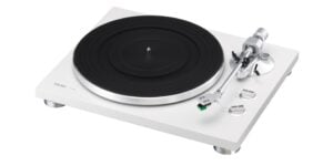 TEAC TN-300 Turntable – Belt-drive analog Record Player (White)