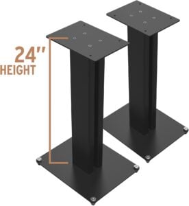 Klipsch KS-24 Bookshelf Speaker Stands (24″ Height PAIR)