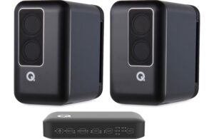 Q Acoustics Q Active 200 System Powered Speakers and Hub with Wi-Fi/Bluetooth/Apple AirPlay 2 (Black)